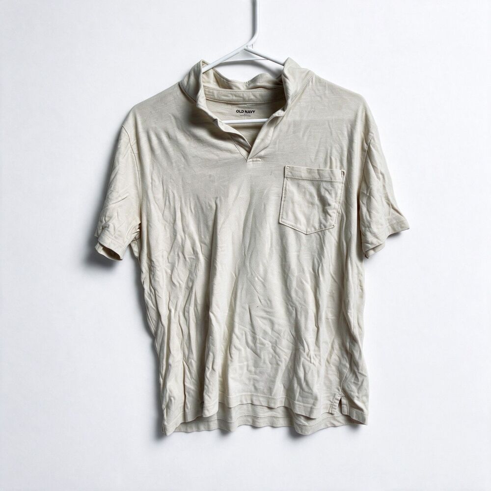 Old Navy Beige Polo Shirt M